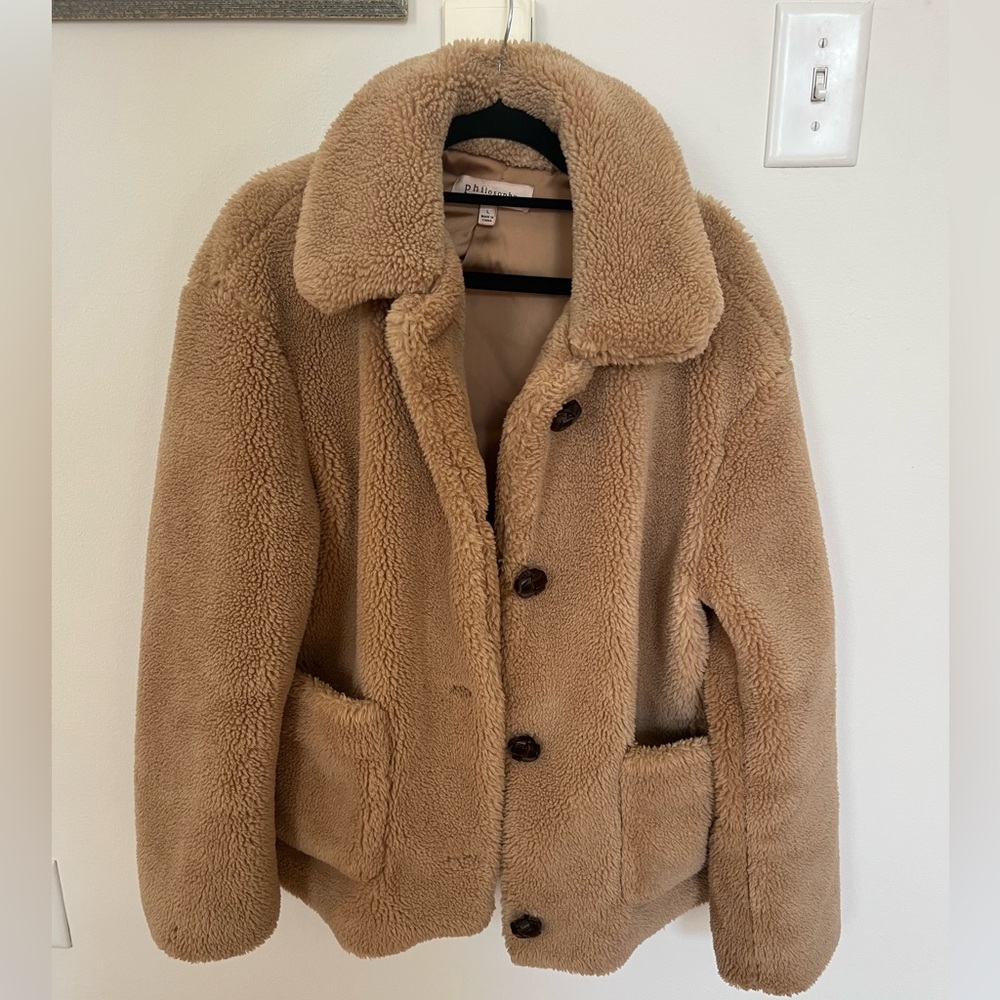 Tan Teddy Sherpa Jacket